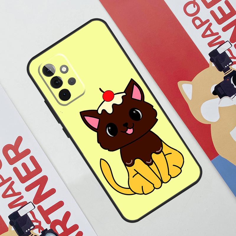 Cute Kawaii Blueberry Cat Funda For Samsung Galaxy A14 A24 A34 A54 A51 A71 A13 A23 A33 A53 A12 A22 A32 A42 A52 Case