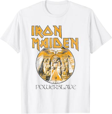Iron Maiden - Powerslave Circle White T-Shirt