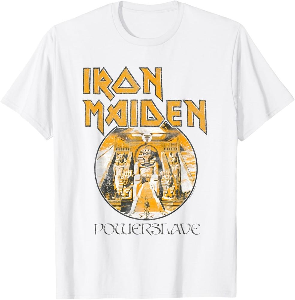 Iron Maiden - Powerslave Circle White T-Shirt XL