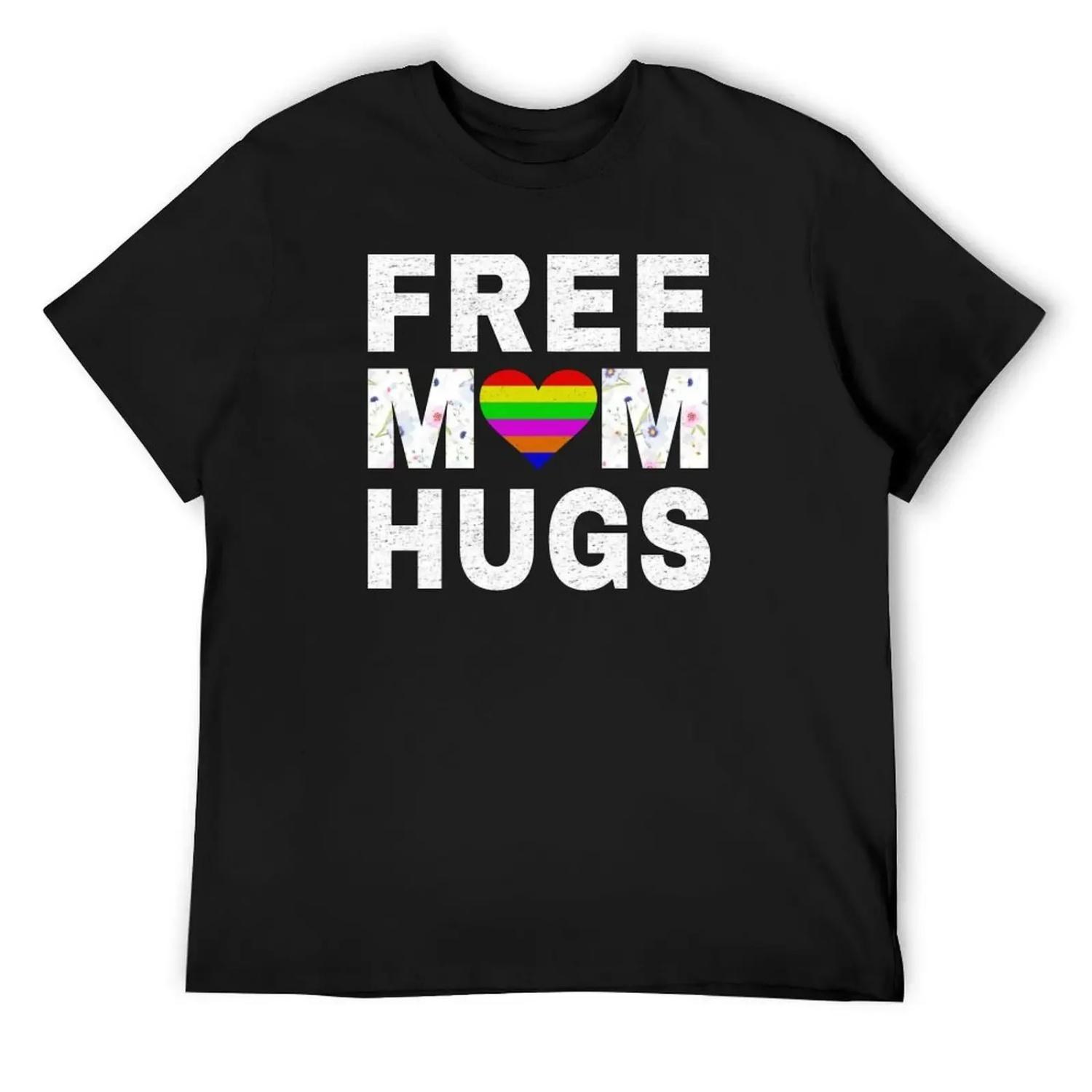

Free Mom Hugs T-Shirt Funny t-shirt baggy shirts new gifts and t-shirts mens clothing S