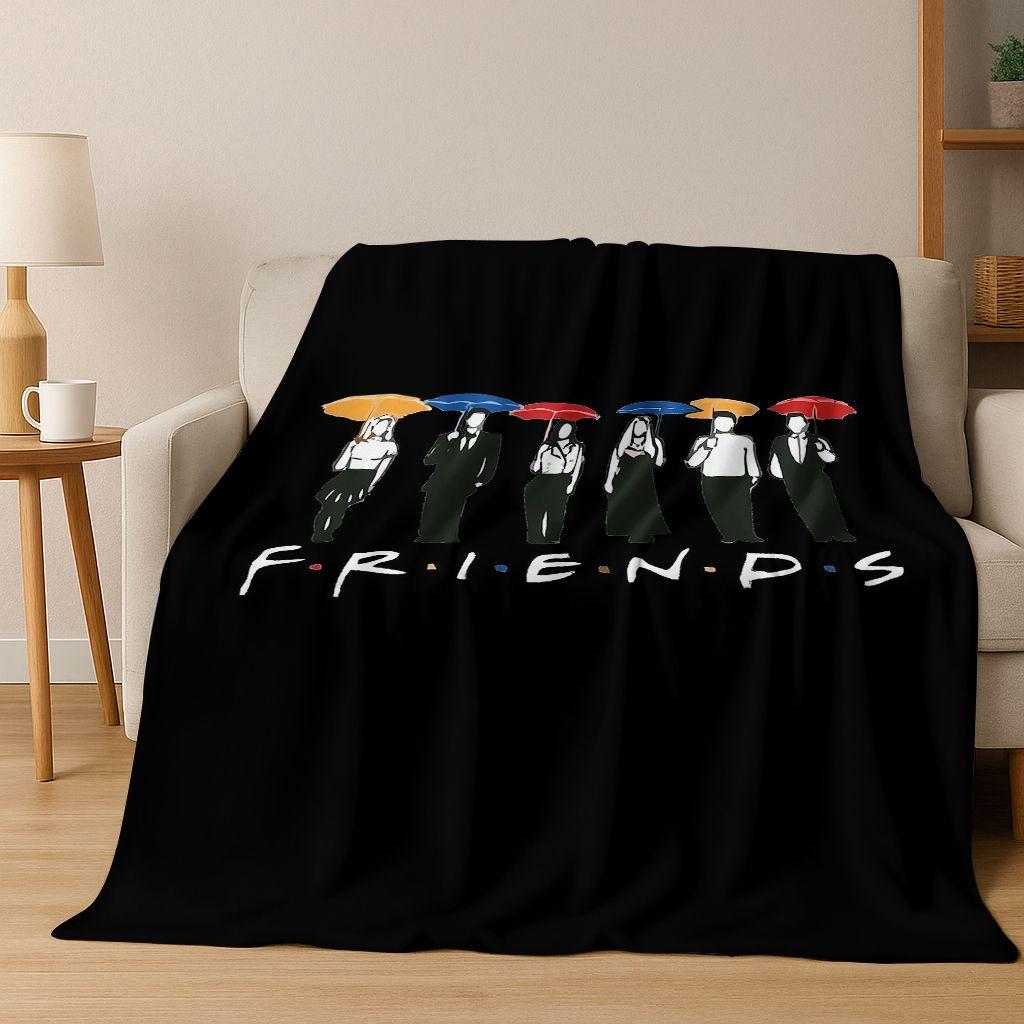 Classic Friends Central Perk TV Flannel Blanket,Cozy Soft Throw Blanket for Home Bedroom Bed Sofa Picnic Office Cover Gift Kid
