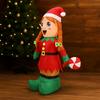 5.9FT Inflatable Decorations Cute Elf Girl Lollipop LED Light Xmas Ornament Home Christmas Festive Gifts Toy Xmas Yard Decor