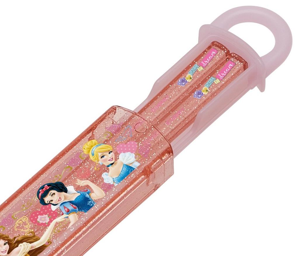 Skater Chopsticks and Chopstick Case Made In ABS2AM Children's Set, Princess, Japan,