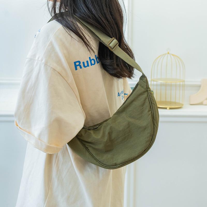 Borsa a Tracolla Piccola da Donna Versatile in Nylon - Borsa a Spalla Messenger Casual alla Moda a Forma di Raviolo