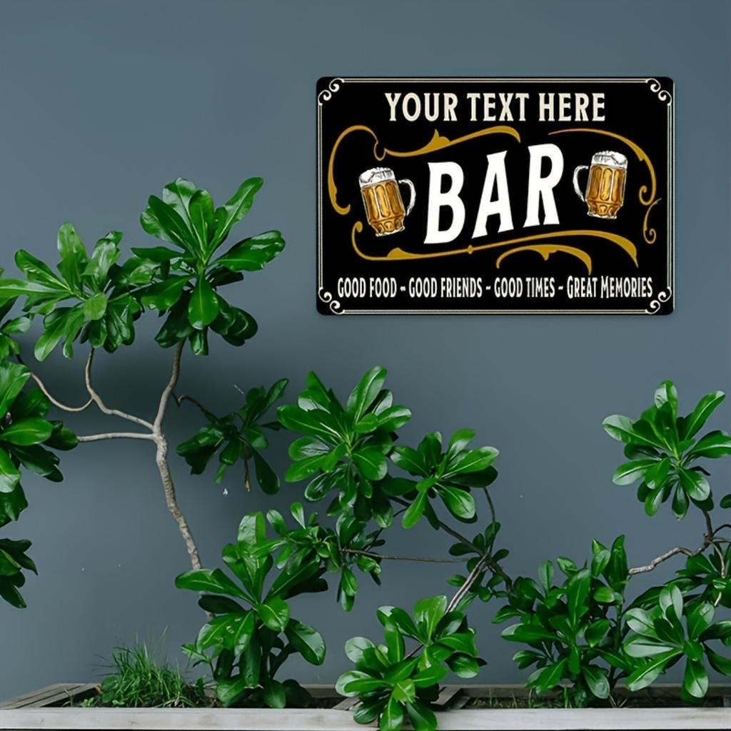 Personalized Custom Aluminum Sign Multi-Purpose Bar Garage Office Home Decor