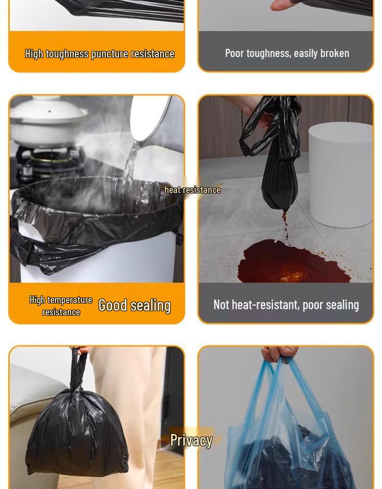 Förtjockade soppåsar i väststil, 10 rullar, 200 stycken