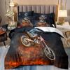 Galaxy Starry Sky Duvet Cover Set for Boys, Speed Rider, Super Cool, Racing Car Comforter, Bedding Sets for Men, Teen, Queen Siz