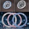 Car Start Switch Button Auto NEW 2Pcs/set  Decorative Diamond Stickers Rhinestone Ring Circle Trims Protective Cover Accessories