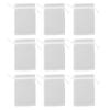 100pcs Small Mesh Bags Drawstring Sheer Organza Bags for Candy Weeding Jewelry White