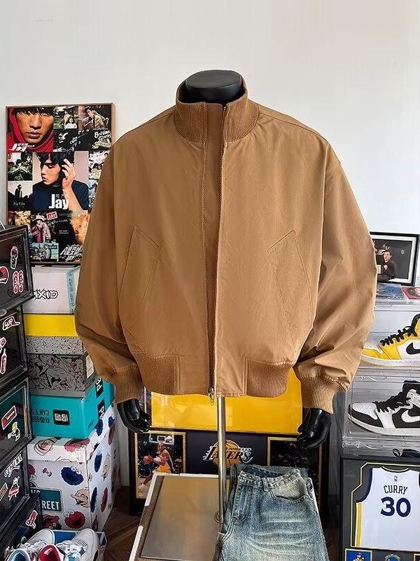 Men's Retro Stand Collar Jacket - Trendy, Comfortable, Casual Outerwear