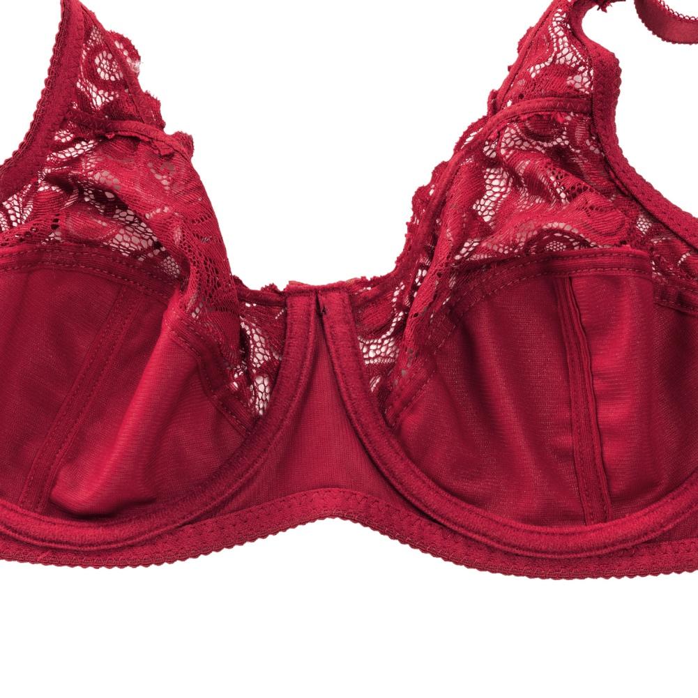Sutiã de renda feminino bordado floral bralette com aro minimizador sutiãs sem forro 3/4 xícaras sutiã sem enchimento sutiã plus size sutiã