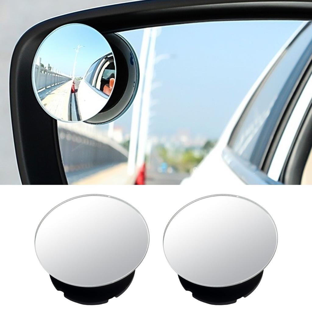 Car Rearview Mirror Blind Spot Mirror Wide Angle Convex Mirror (2 Pack)