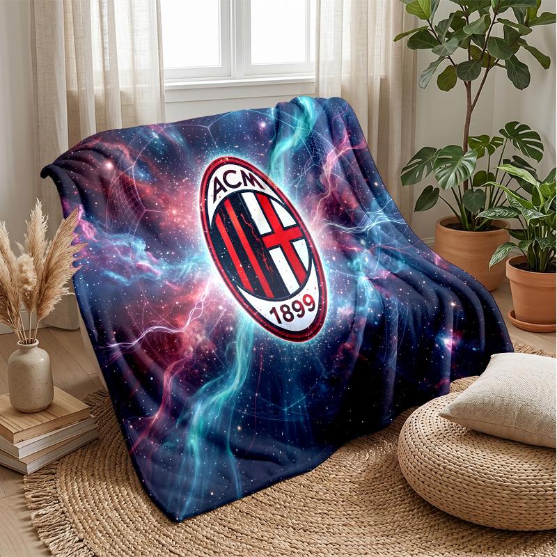 AC Milan Theme blanket Soft Flannel Blanket Plush Throw Blanket Cozy Sofa Bed Blanket for Home Decor