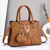 Fashion Splicing Design Shiny Snake Pattern Women Handbag With Pendant Small Bag For Daily Use