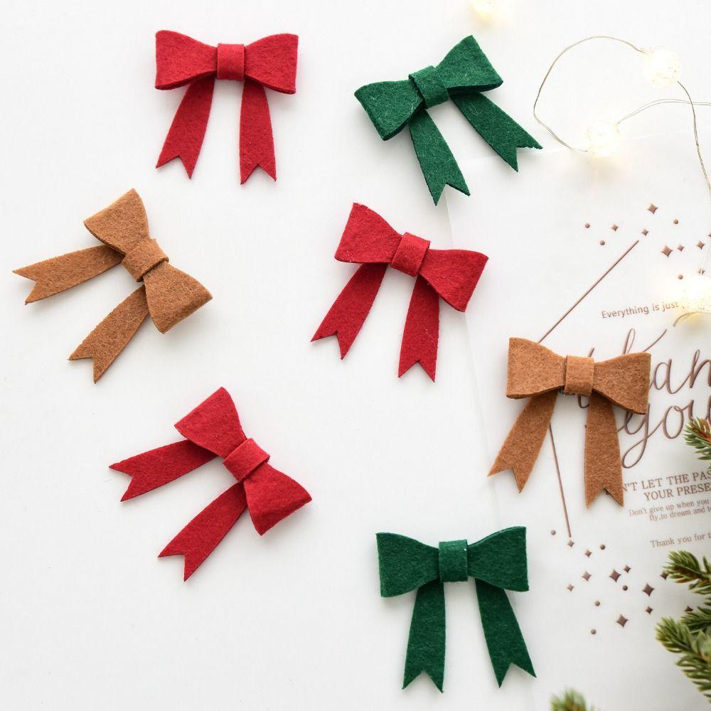 Small Christmas Decorations Mini Handmade DIY Bow Decoration Pendant Vintage Christmas Tree Decoration Christmas Season