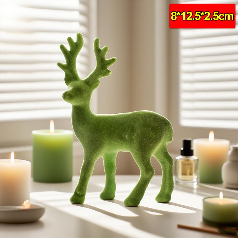 

2/1PCS Christmas Elk Ornaments Reindeer Statue Figurines For Desktop Festival Decoration Home Xmas New Year Table Decor Supplies