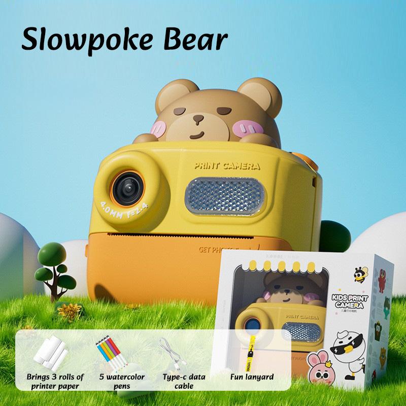 Children Camera For Photography Mini Printer Portable Thermal Instant Print Photo Kids HD Dual Camera 4800W Educational Toy Gift