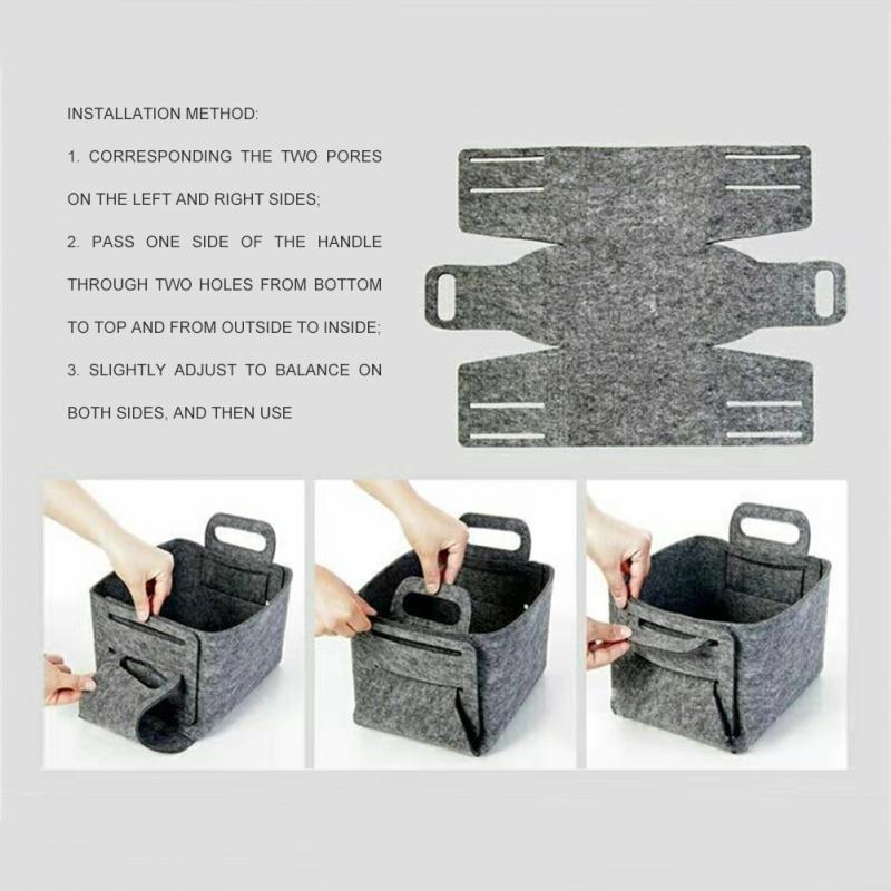 1 Stück Aufbewahrungskorb aus Filz im nordischen Stil Wohnzimmer Teetisch Kleinkram Faltbarer Aufbewahrungskorb Stoffaufbewahrungsbox Schlafzimmer Socken Wäschekorb
