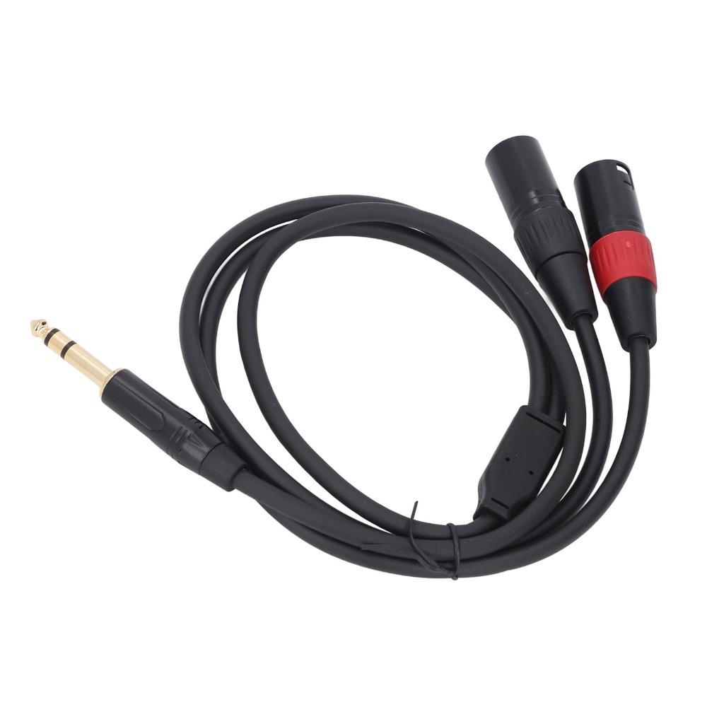 TRS 1/4 Inch To Dual XLR Male 6.35mm Stereo Breakout Cable Y Splitter Cable  Audio Connection