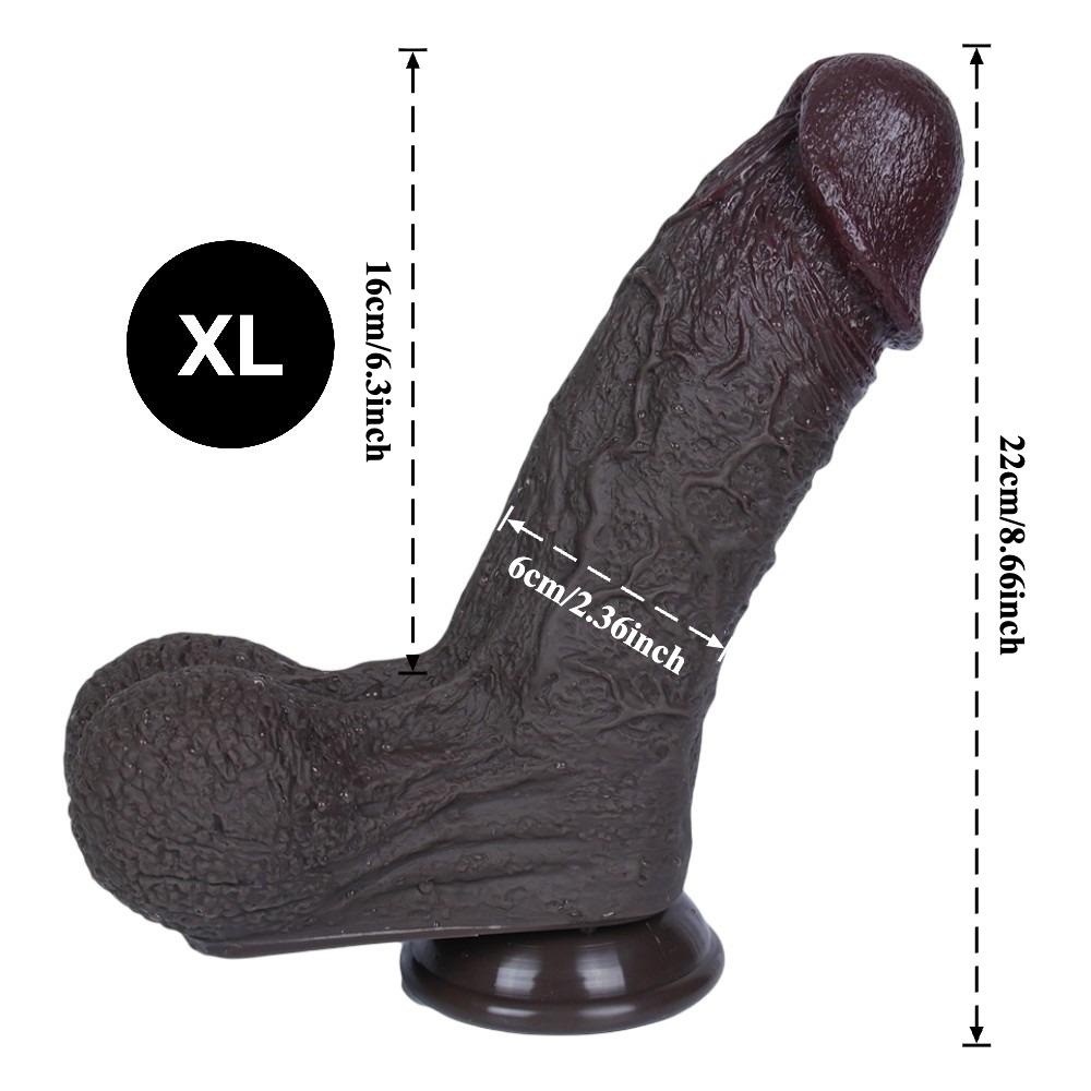 Realistic Silicone Dildo with Strong Suction Cup, Soft Body-Safe Silicone, Waterproof, Hands-Free Design, Discreet Packaging