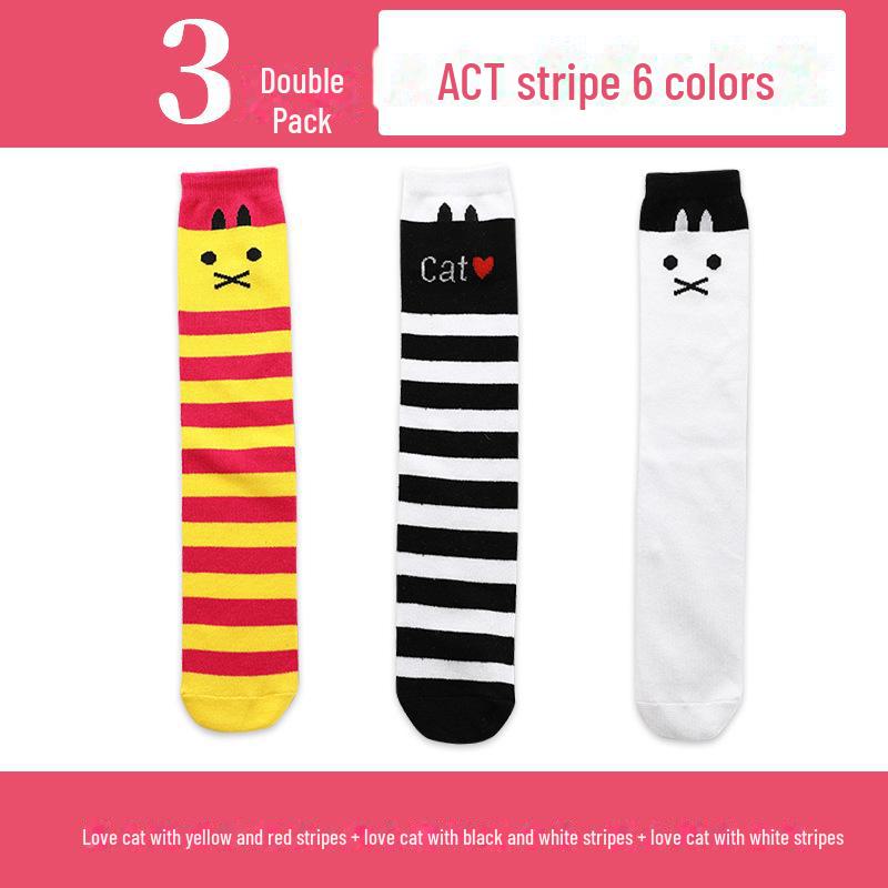 Șosete înalte până la genunchi pentru fete de primăvară și toamnă - șosete de vițel cu tub mijlociu pentru copii și bebeluși