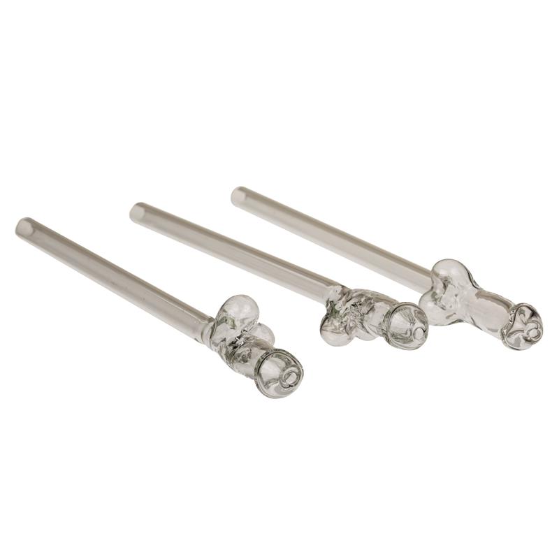 Penis Glass Straws with Cleaner