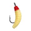 30Pcs Soft Maggot Baits with Hooks Soft Plastic Fishing Lures Fishing Baits Bread Worms Artificial Baits Easy to Use