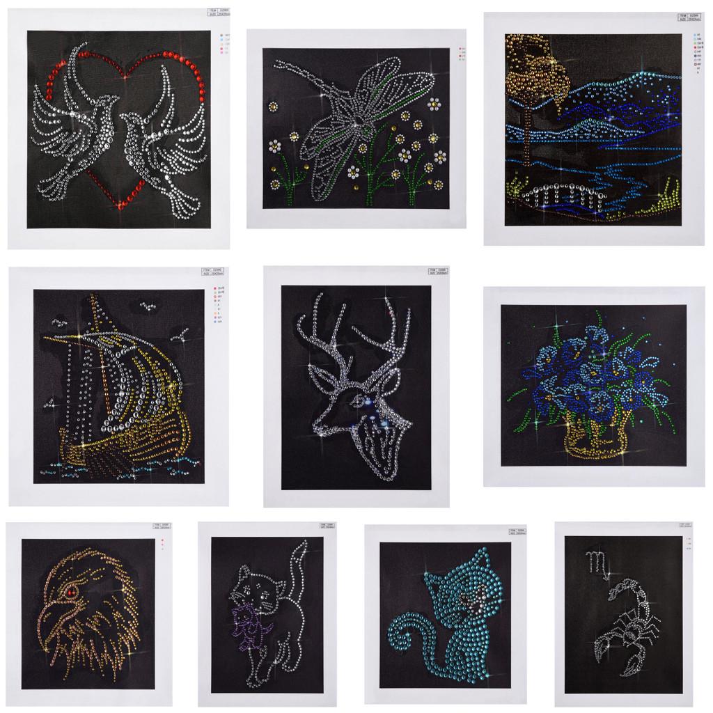 

Флуоресцентная Алмазная картина DIY 5D Частичная дрель Наборы для вышивки крестом Кристалл Рин