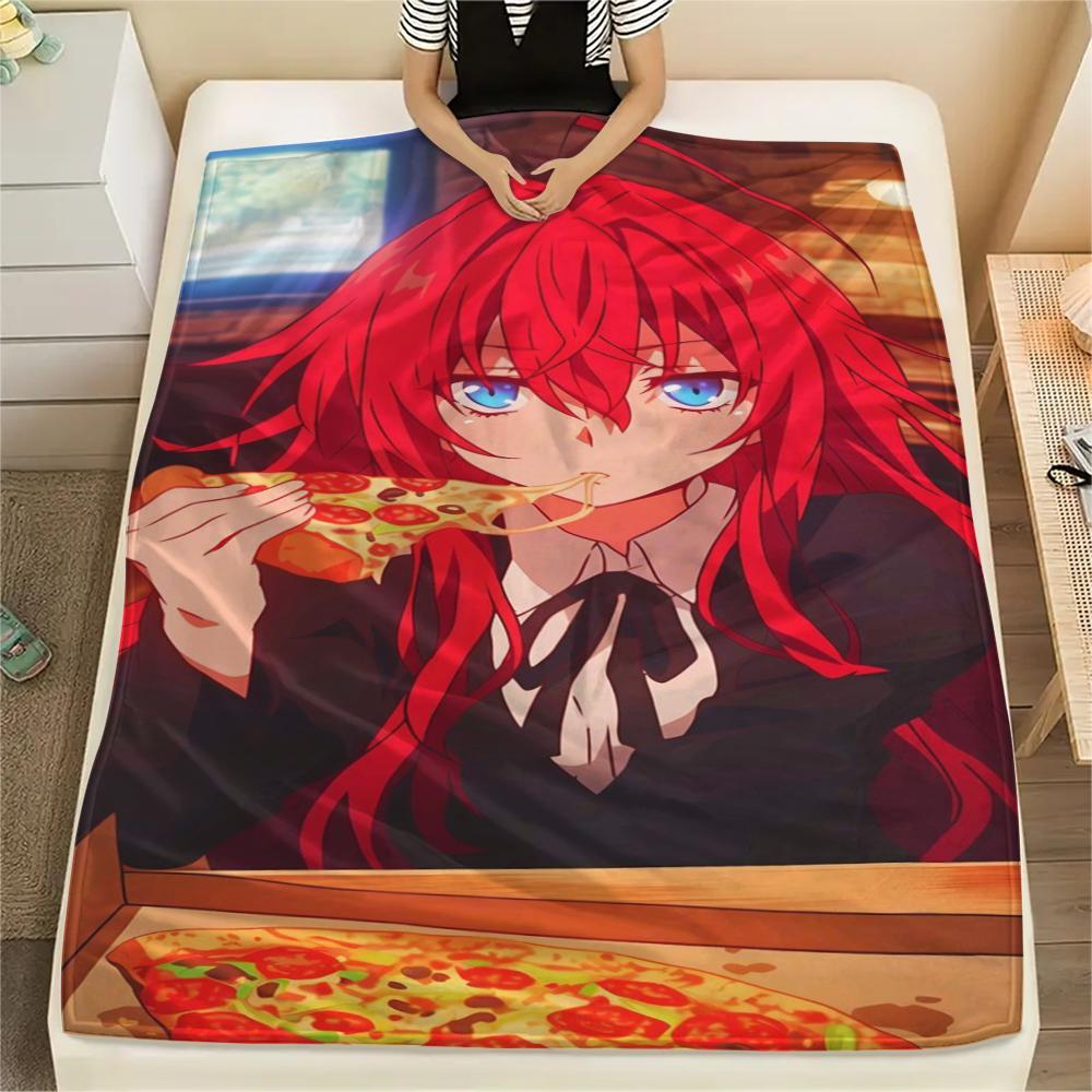 1Pc High School DxD Print Flannel Blanket, High Quality Comfortable for All Seasons, Home Decor, Warmth and Comfort, Perfect for Christmas Gifts