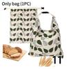 L Zipper Linen Cotton Beeswax Bread Bag Double-Layer with Buckle Reusable Food Storage for Bakery Eco-Friendly Sandwich Wrap