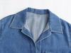 2024 Sommer Damen Gewaschenes Blaues Denim Lockeres Hemd und Jeans Set