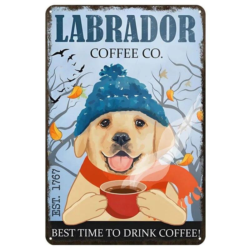 Easily Distracted by dogs and books Metal Tin Signs Posters Plate Wall Decor for Bars Man Cave Cafe Clubs Retro Posters Plaque