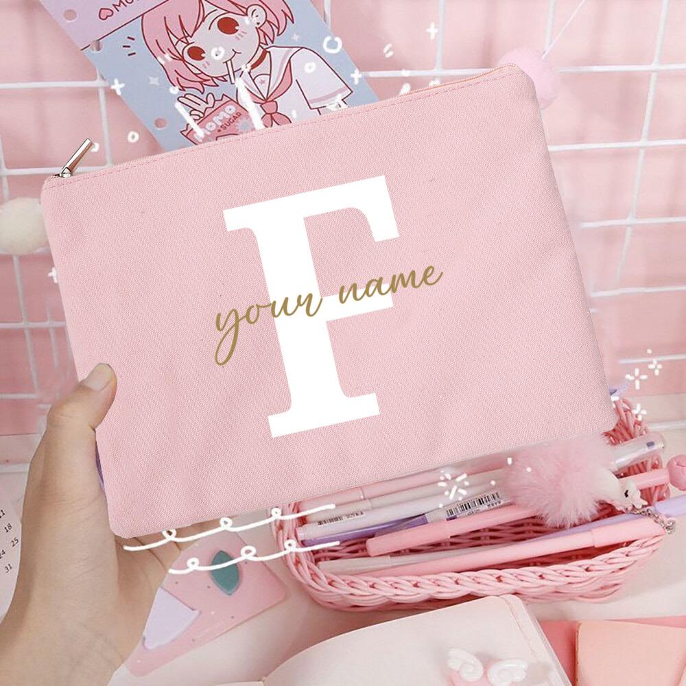 Personalized Custom Name Bridesmaid Cosmetic Bags Girls Neceser Makeup Bag Travel Toiletry Pouch Wedding Birthday Gifts for Her
