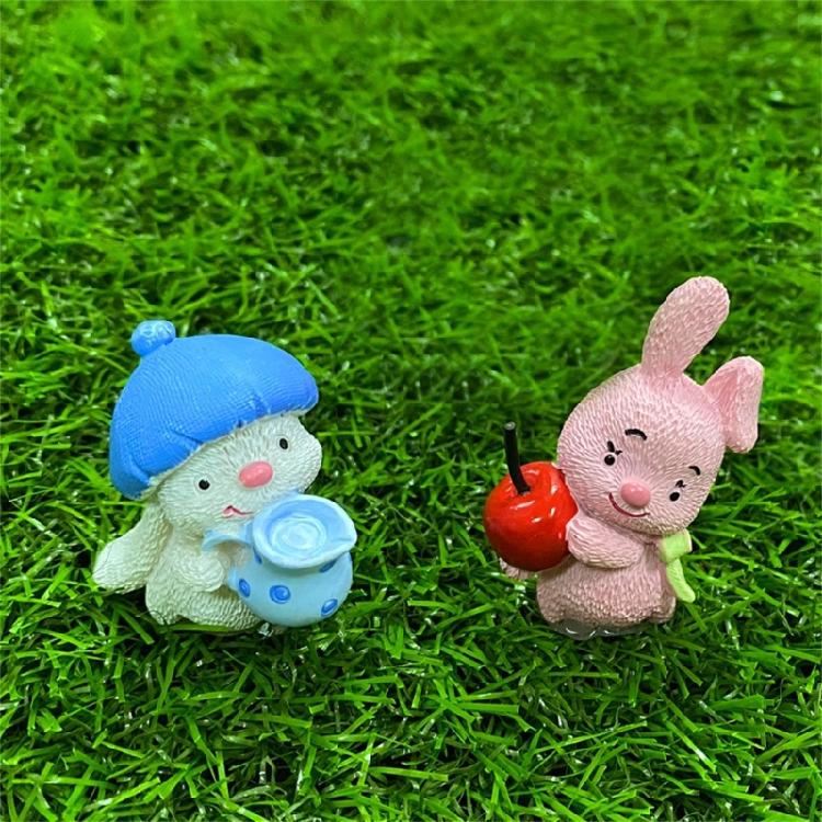 Rabbit Ornamentation Rabbit Figurine For Desk Decors And Dolls House Embellishment Mini Figurine Houses Display