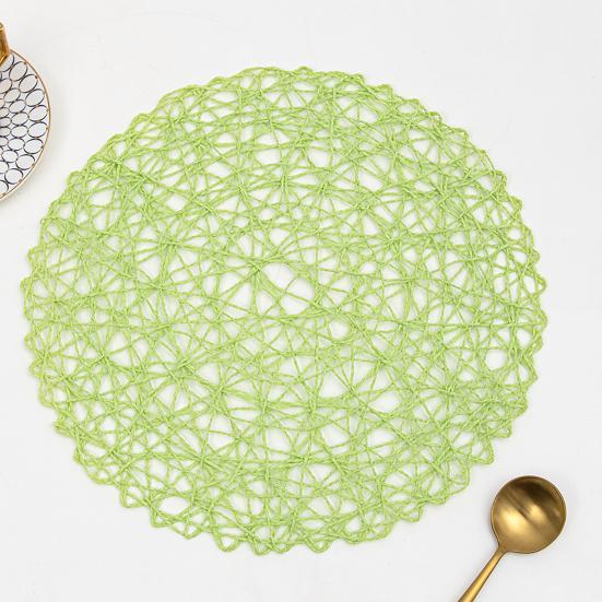 Tappetino Resistente al Calore Antiscivolo per Tavola da Pranzo Set Lavabile Decorativo Intrecciato Sottobicchieri Tappetini Protettivi per Ciotole per Cucina di Casa Esterno