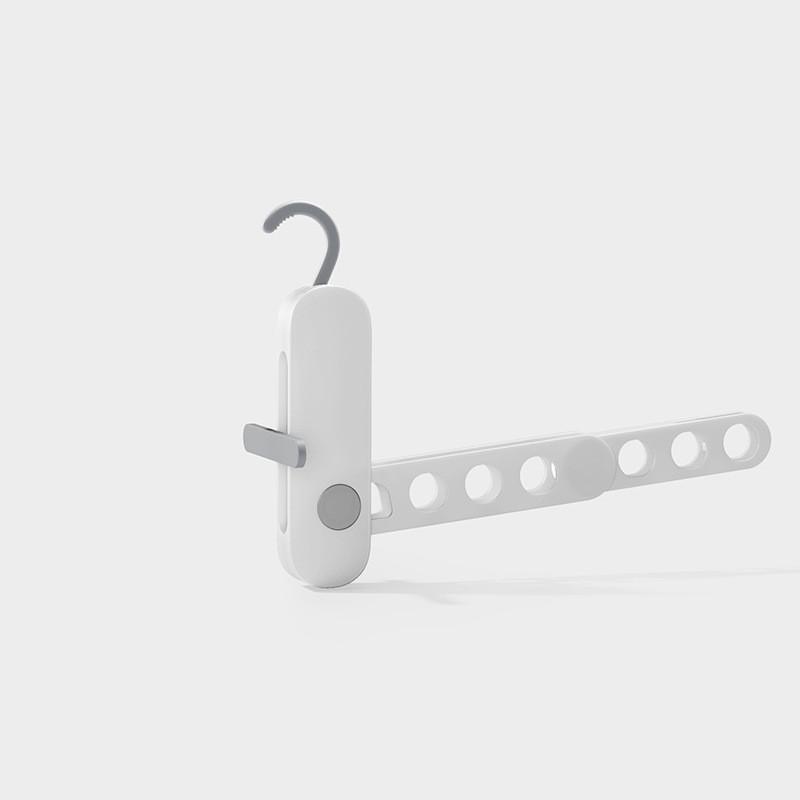 

Portable Foldable Clothes Drying Rack With Multiporosity Design For Travel And Hotel Use Gray White