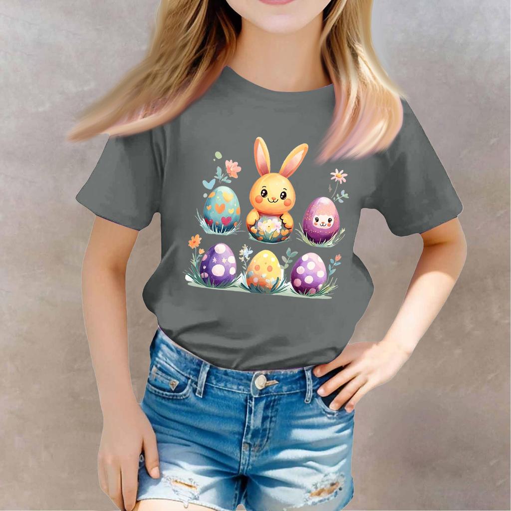 Toddler Girl Boy T-Shirts Kids Top Boys And Girls Printed Short Sleeved T-shirt