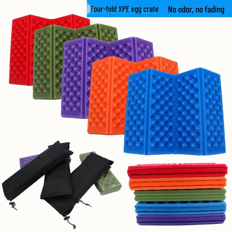 Cross-Border 4-Fold XPE Outdoor Cushion: Waterproof, Insulating, Portable, Moisture-Proof Picnic Mat.