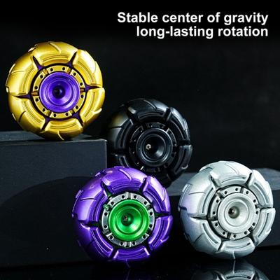 Spinner Fidget Toy Stress Anxiety Relief Portable Kids Teens Adults Aluminum Alloy Transformable Fingertip Spinning Top Gyro Sensory Toy Birthday