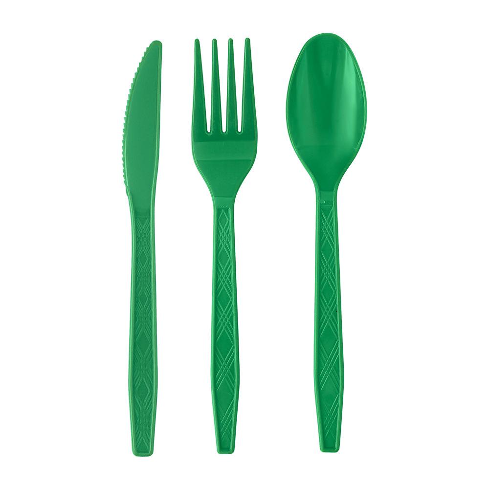 Emerald Green Disposable Tableware Set: Plates, Cups, Napkins