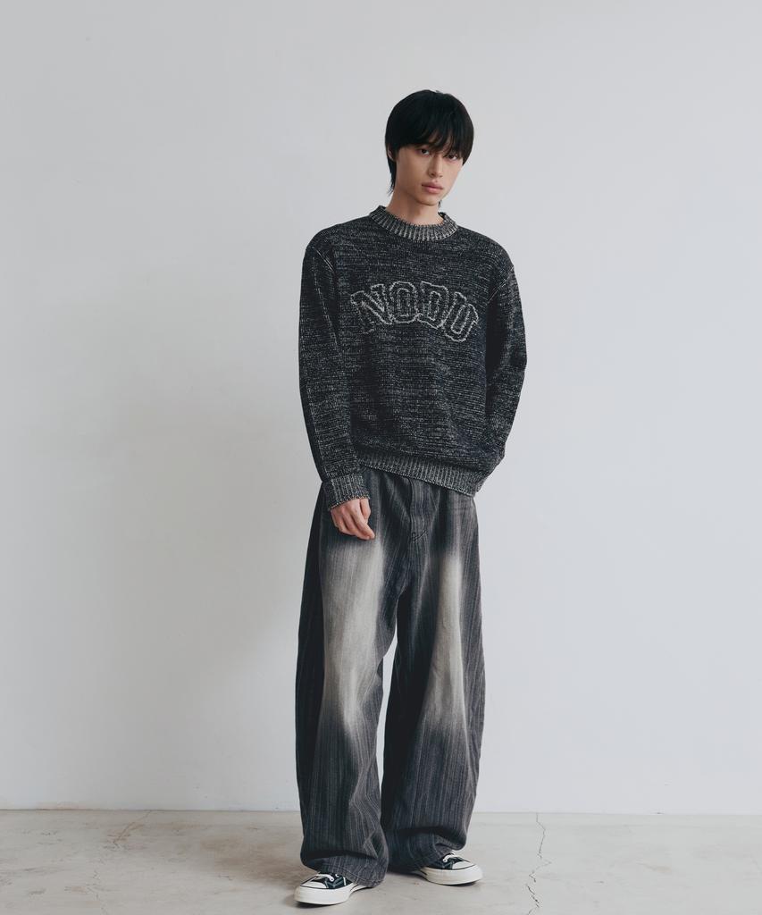 NODU Logo Ring Round Knit [Black]