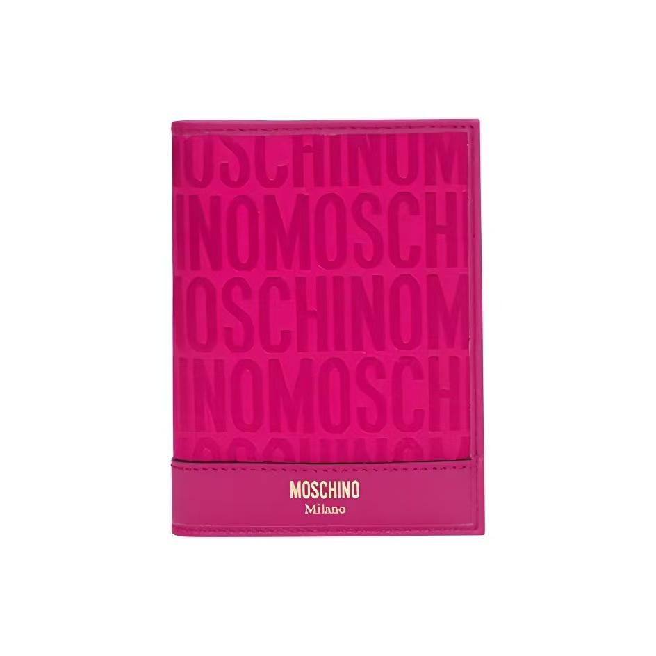 

Moschino Allover Jacquard Logo Flap Wallet Women Wallet Purple Red AEF2326MA81108268 Basic Set (Bag+Dust Bag)