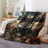 1PC Beautiful okapi  Print FlAannel Blanket, High quality Comfortable for All Seasons, Home Decor, Warmth and Comfort