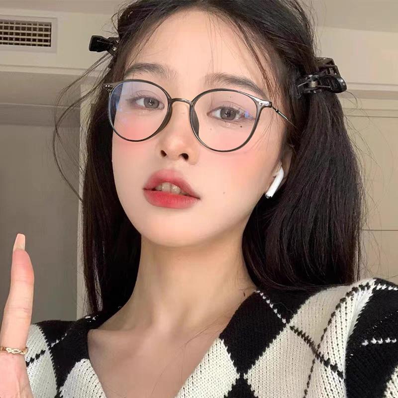 

Korean Women Lady Students Anti-Radiation Glasses Computer Eyewear серый