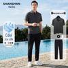 SHANSHAN Men's Stretch Polo & Shorts Summer Set