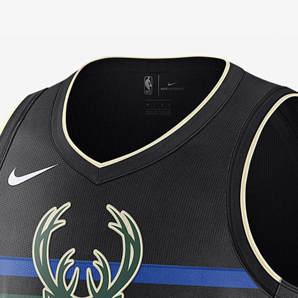 Nike NBA Basketball Jersey, Milwaukee Bucks, Giannis Antetokounmpo No. 34 Men Tops Black AT9852-010