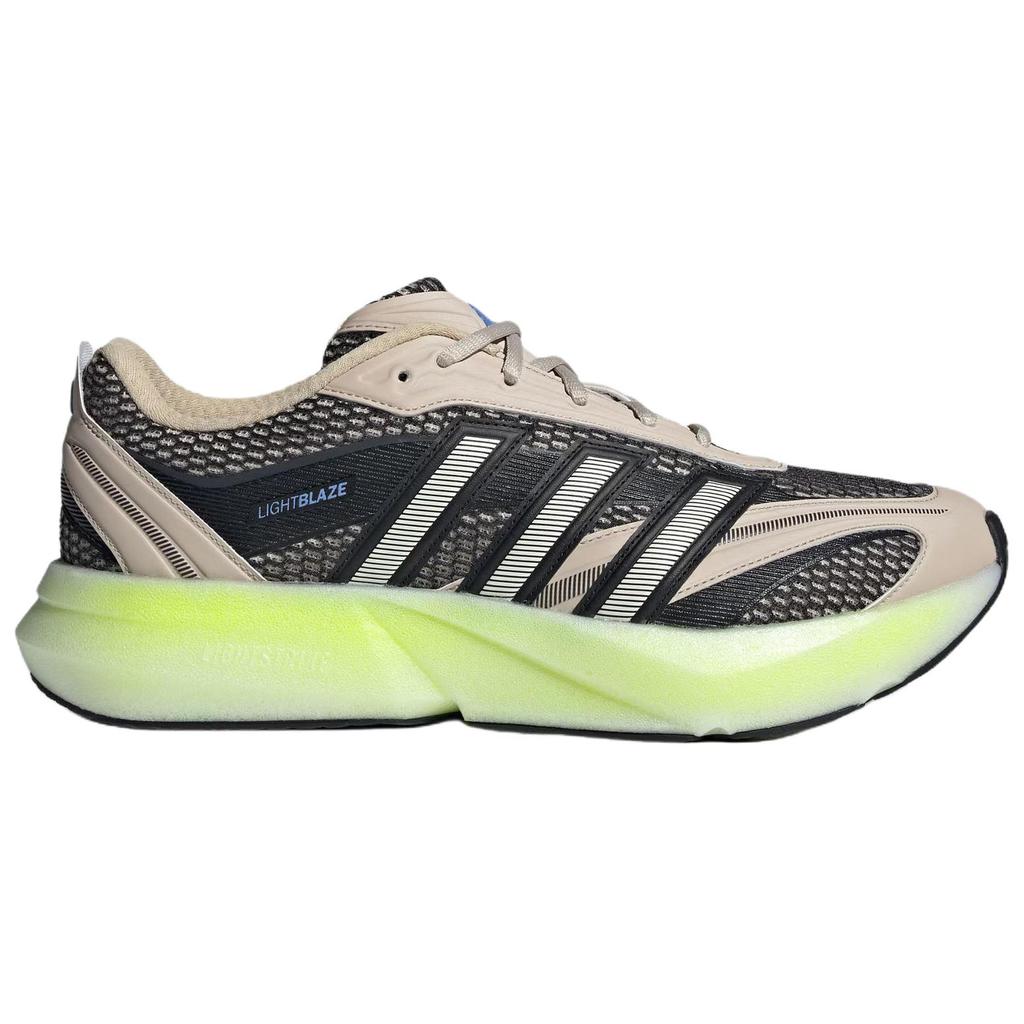 adidas LIGHTBLAZE Abrasion Resistant Low Top Running Shoes Men's Black Brown Sneakers JS2065