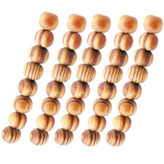 100 pezzi 8mm perline di legno sciolte per gioielli fai da te collana orecchini bracciale artigianato