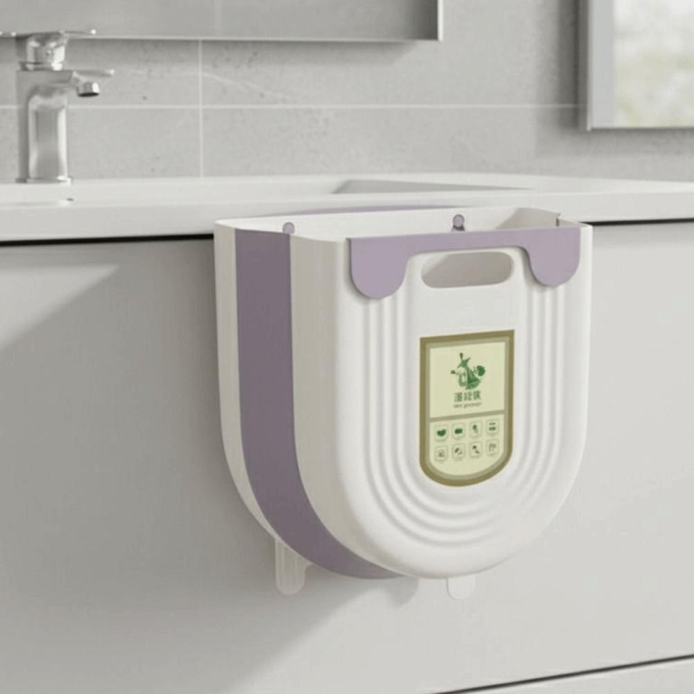 2PCS Collapsible Kitchen Cabinet Waste Bin 6/10 L Garbage Box Hanging Kitchen Trash Can  Study
