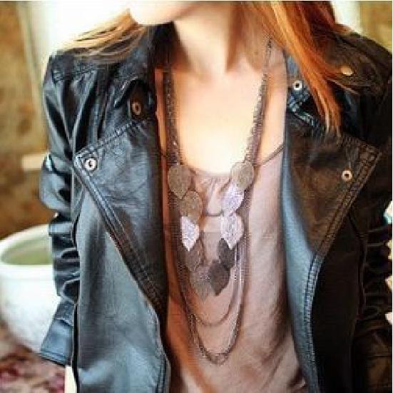 C141 Wandering Leaves Multi-layer Bohemian Long Necklace/Sweater Chain Hot-selling New Style